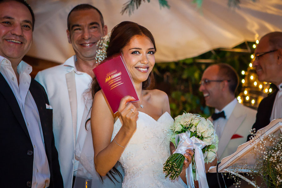 Turkish wedding ceremony at backyard