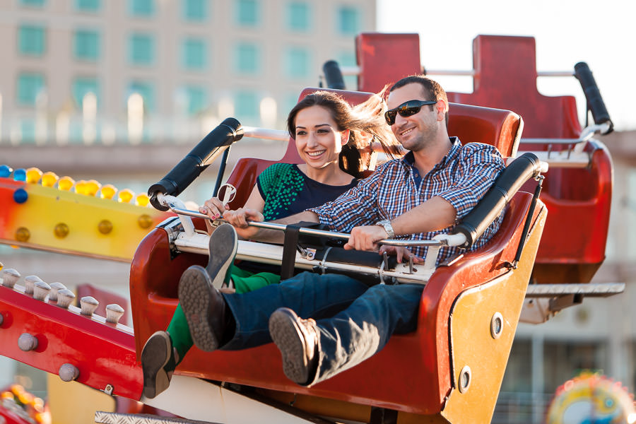 Istanbul engagement session at amusement park