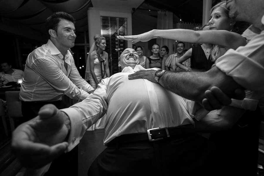 groom doing limbo wedding at richmond hotel