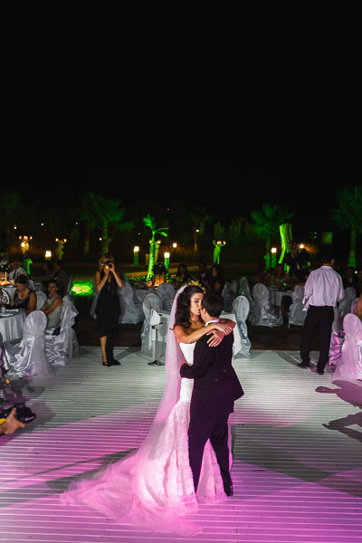 Bride and groom first dance at Hilton Dalaman destination wedding
