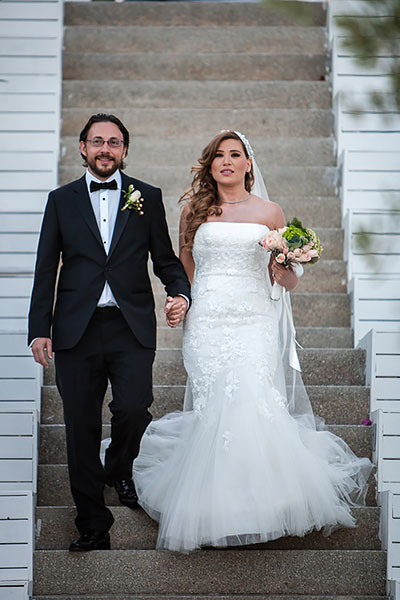 casa costa Bodrum Wedding bride and groom