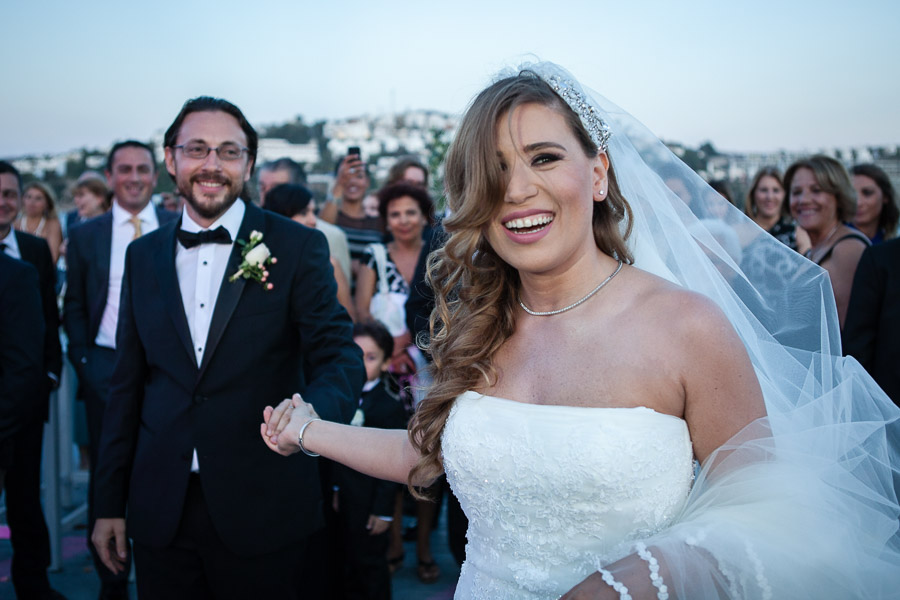 bride and groom after first dance casa costa Bodrum Wedding 