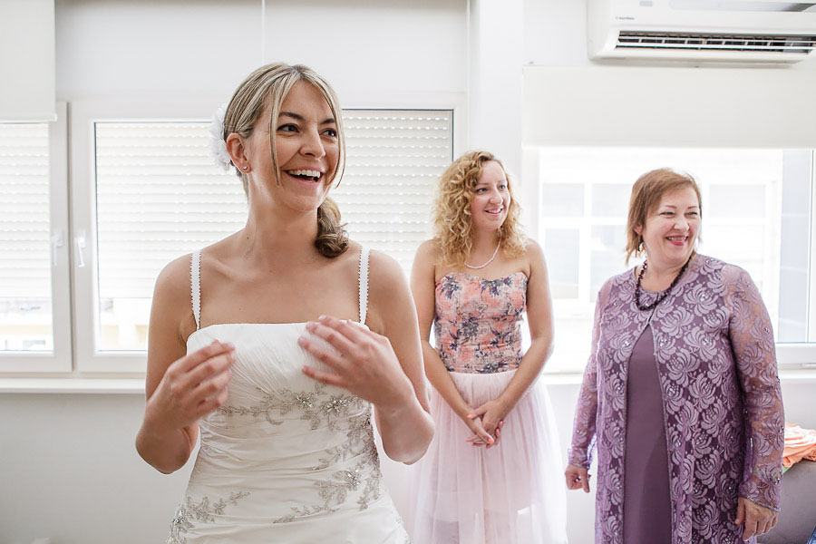 Bride and family