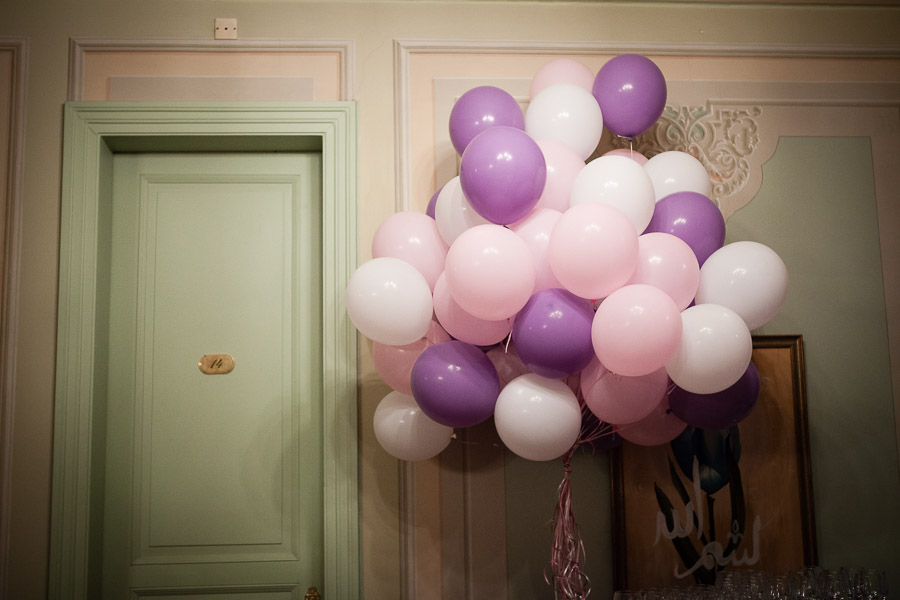 balloons at wedding venue