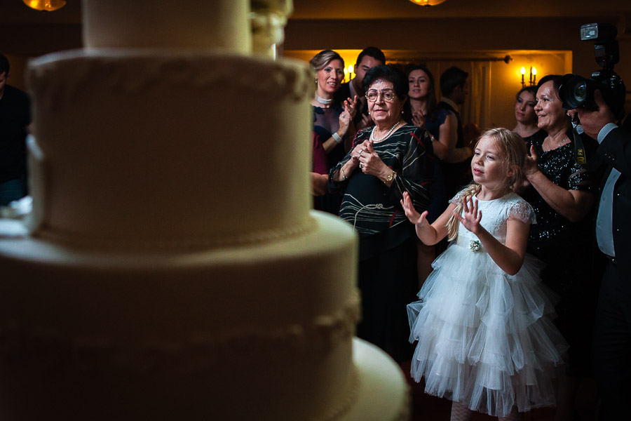 little girl cant wait to have some wedding cake at bosphorus palace hotel wedding