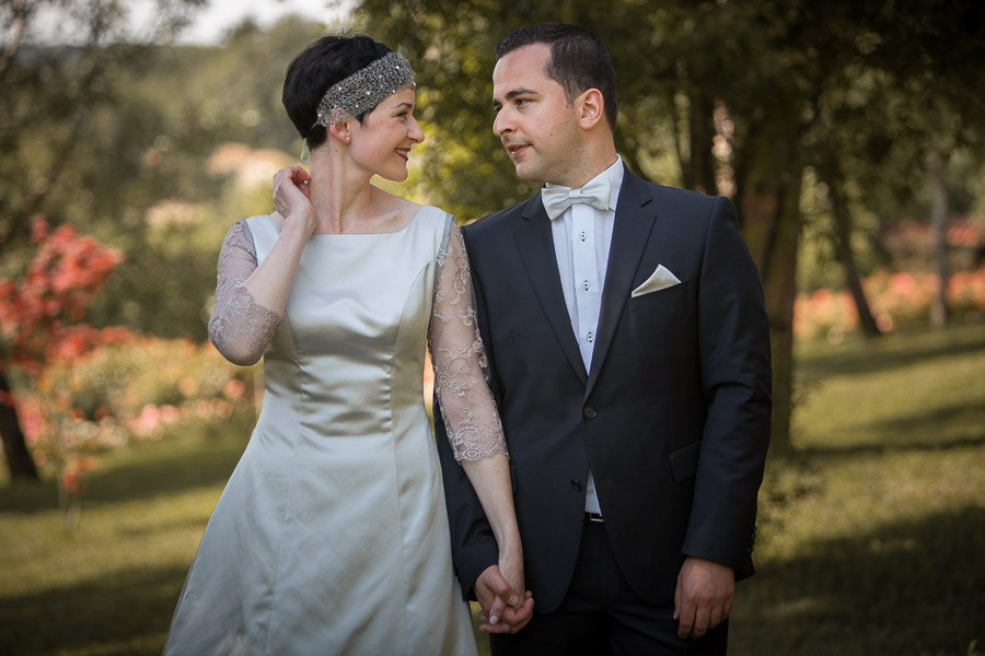 bride and groom at Casa Lavanda wedding