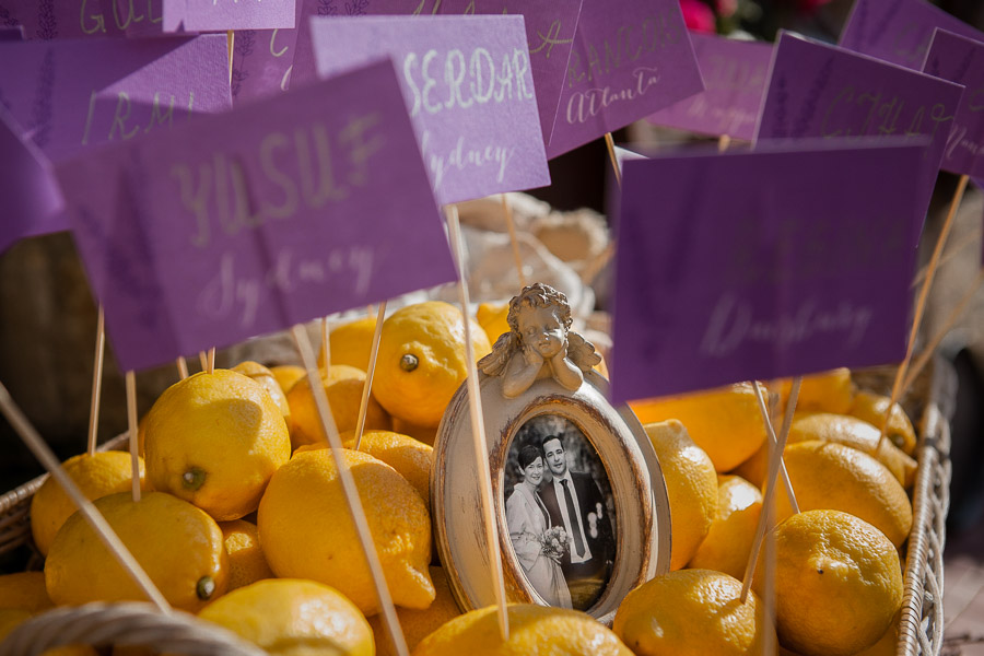 wedding name tags at casa lavanda