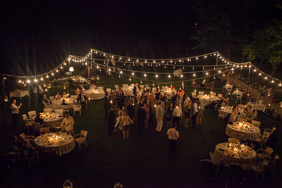 outdoor wedding reception