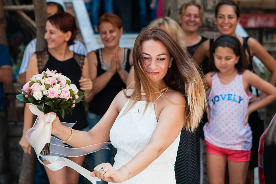 bride leaving home for wedding