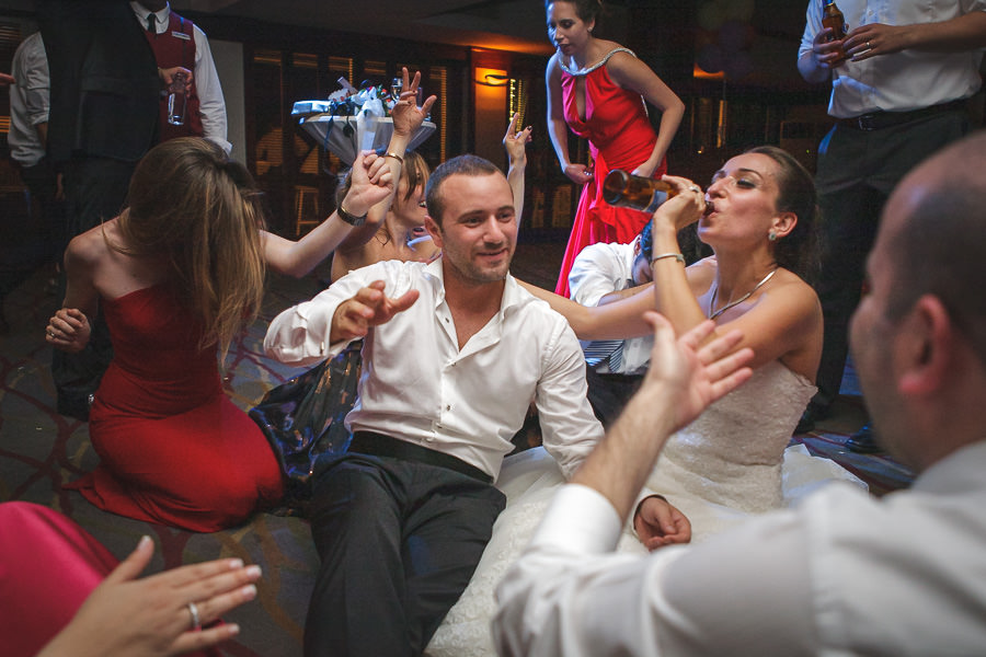 on the floor at after party at Moda Deniz Club wedding