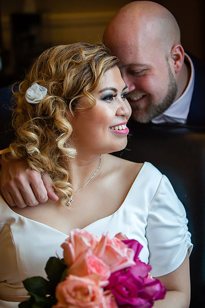 gezi hotel wedding: bride and groom posing