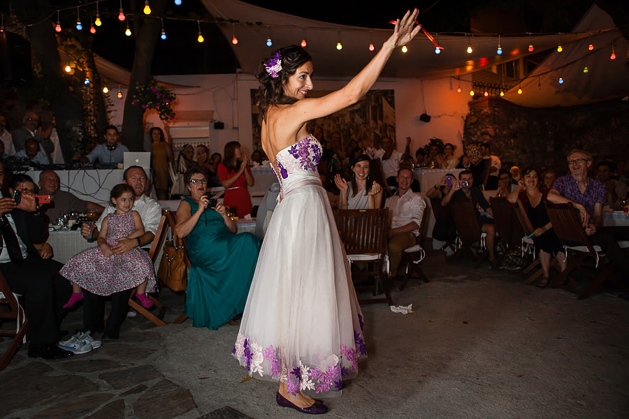 Bride-to-be dancing at Giritli engagement party