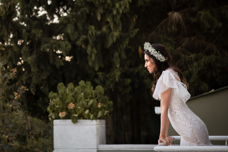 bride almost ready for wedding