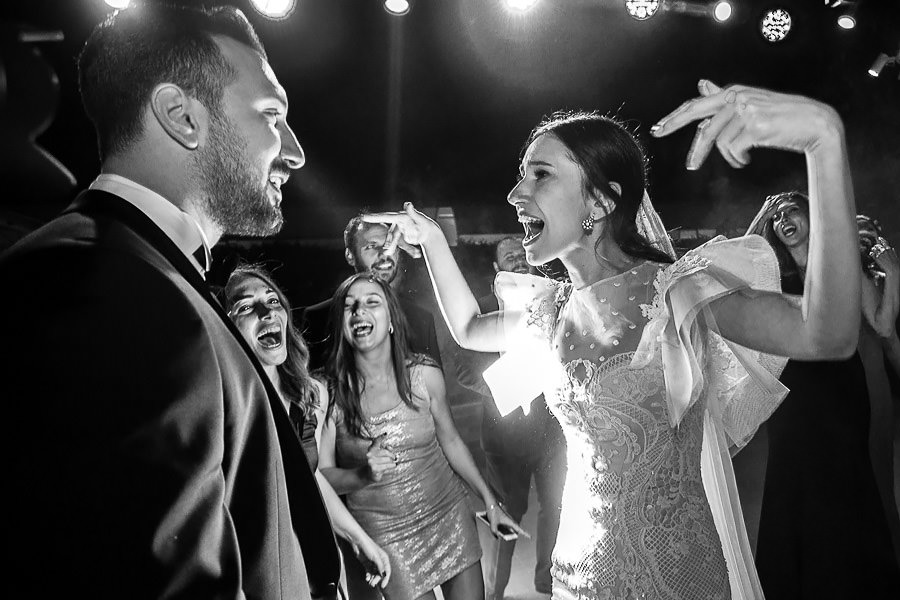 bride and groom on dance floor at cemile sultan wedding