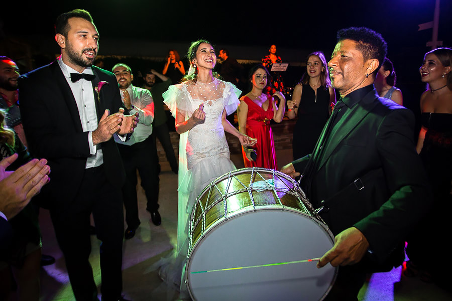 mansur ark playing drums at cemile sultan wedding