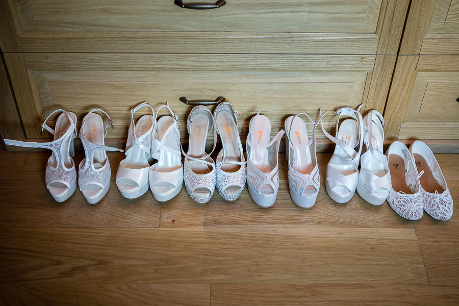 wedding shoes of the bride